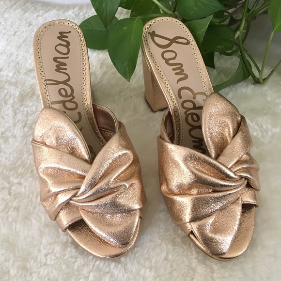 Sam Edelman | Oda Gold Knot Mules - Picture 3 of 15